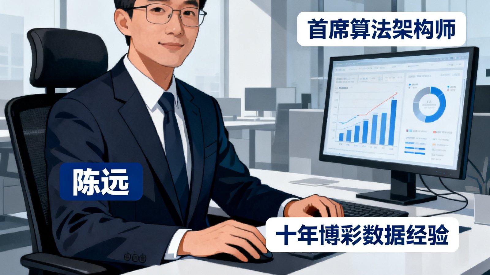 陈远，首席算法架构师，拥有十年博彩数据经验，负责串关组合引擎